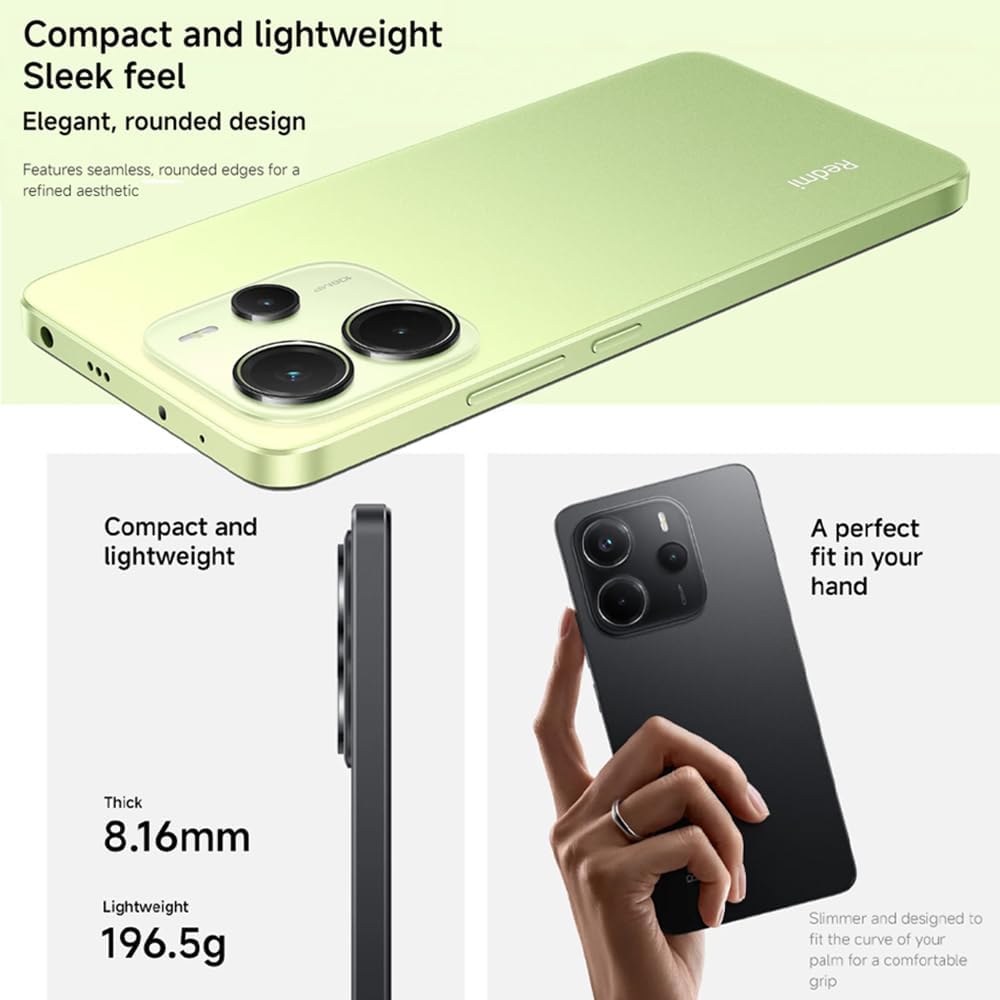 XIAOMI Smartphone Redmi Note 14 NFC, 8+256 GB, con processore Helio G99 Ultra e Tripla fotocamera AI 108MP, Batteria 5500mAh, Ricarica Rapida 33W, Nero