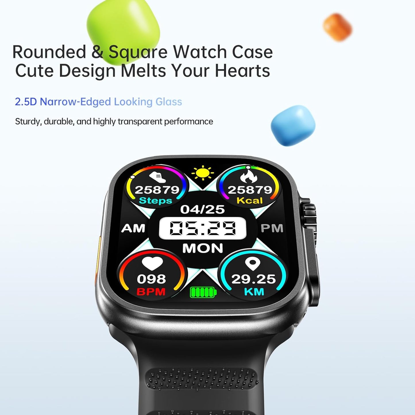 Orologio fitness per uomini AWEI H37 (Rispondi/Fai chiamate), Smartwatch da 2,01 pollici, Tracciatore di attività fitness, Orologio sportivo con modalità multi-sport, Smartwatch impermeabile IP65, Orologio fitness compatibile con Android e iOS