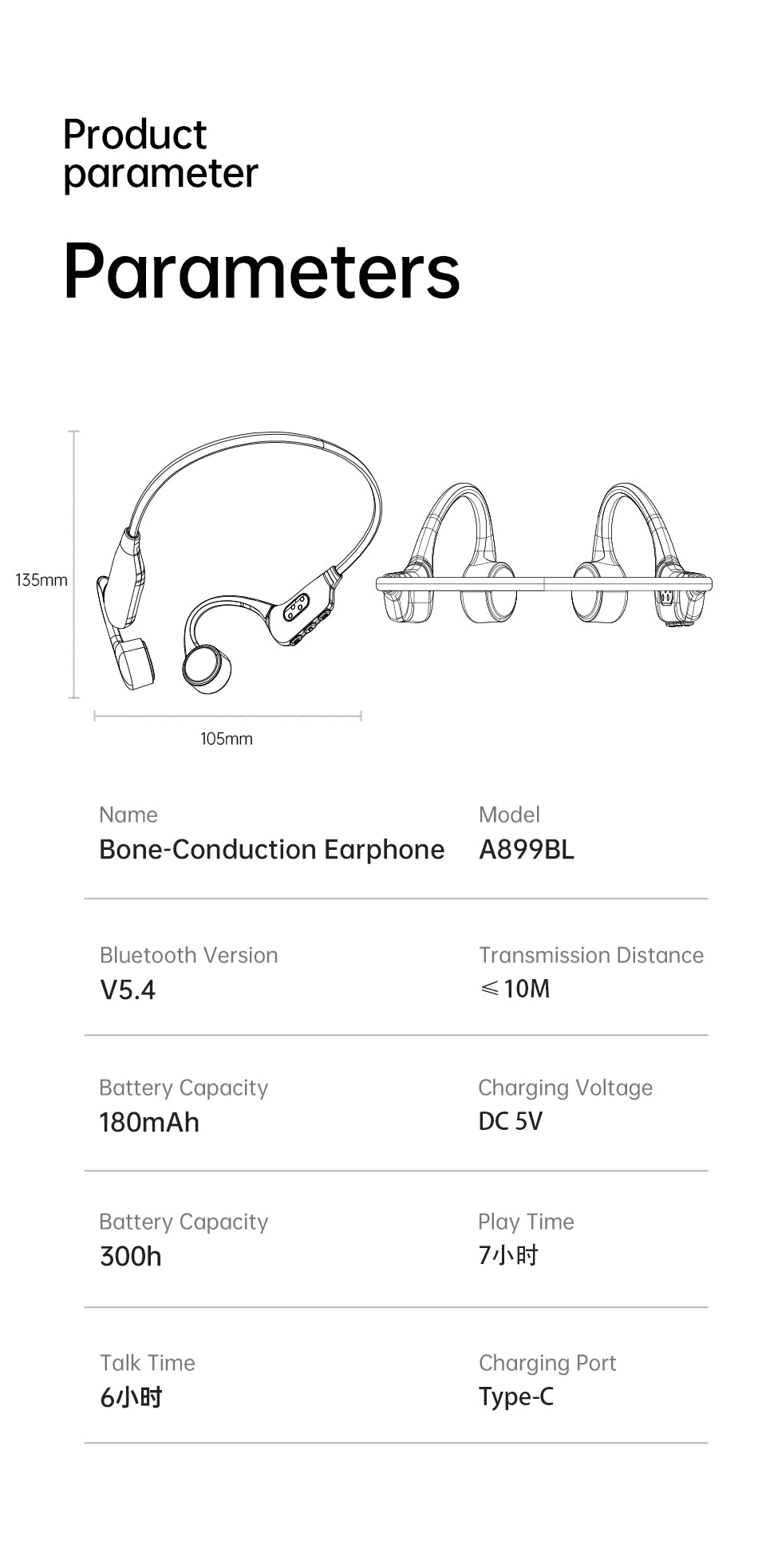 Awei A899 cuffie Bluetooth sportive con memoria 32G