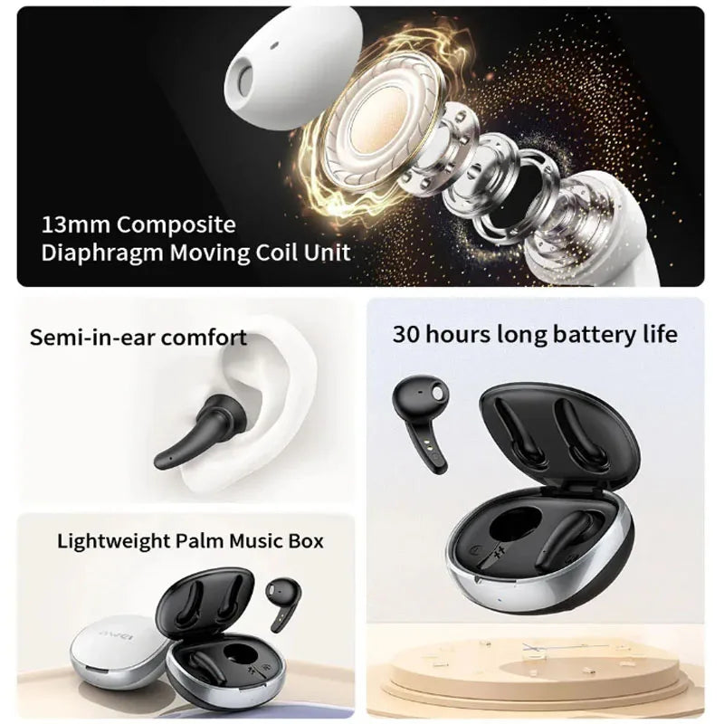 Awei T75 True Wireless Bluetooth cuffie 5.3 auricolare con microfono HD Call auricolari Hifi Sound TWS auricolari Gamer Headset