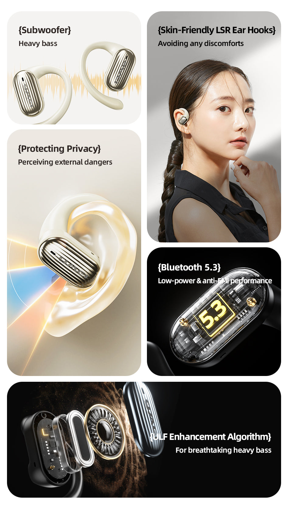 Awei T95 Auricolari open-ear