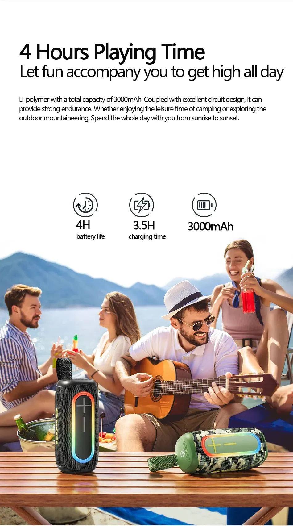 Awei Y885 altoparlante Bluetooth LED Soundbar lampeggiante Subwoofer per interni esterno portatile TWS altoparlante Hifi supporto TF Card AUX