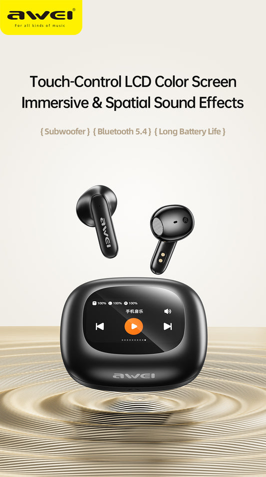 AWEI TP97 Touch Screen Bluetooth Headset